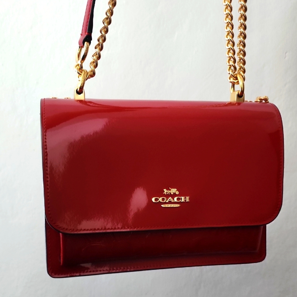 Coach Red Klare Crossbody In Signature Leather